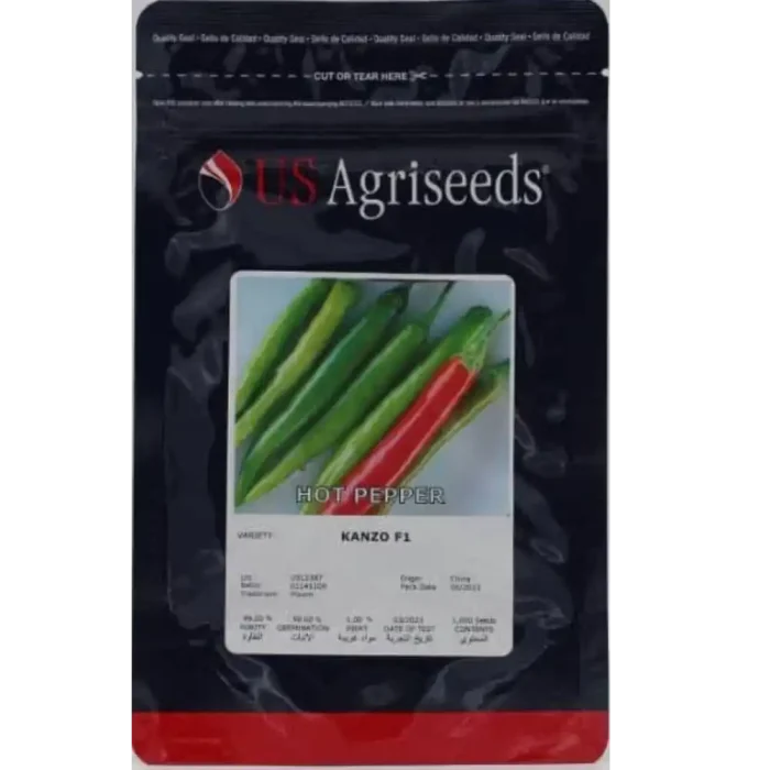 US Agri Seed Ganzo F1 Hot Long Pepper Seeds بذر فلفل قلمی تند کانزو F1 یو اس اگریسید